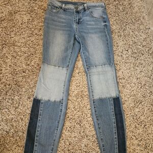 New York & Company Women's Patchwork Skinny Jeans